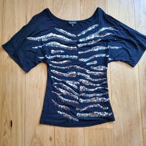 Bebe black T top size XS